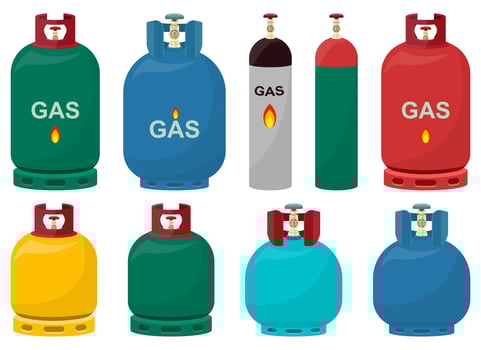 Gas tank vector design illustration set isolated on white background
