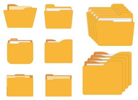 Folder icon vector design illustration isolated on white background