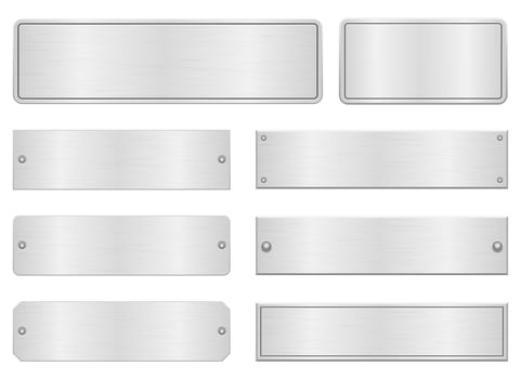 Metallic door plate vector design illustration isolated on white background