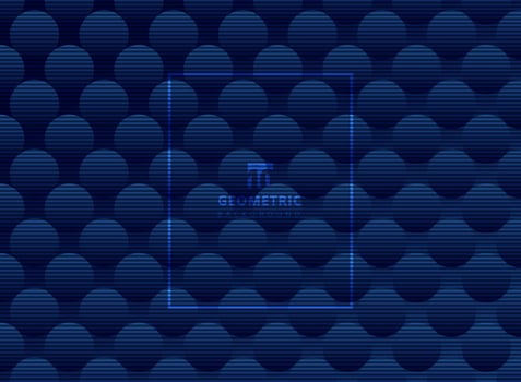 Abstract dark blue circles pattern subtle background and texture. Luxury style trellis. Repeat geometric. vector