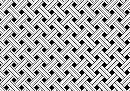Geometric black and white weave pattern background. Abstract striped geometric modern stylish texture. vector