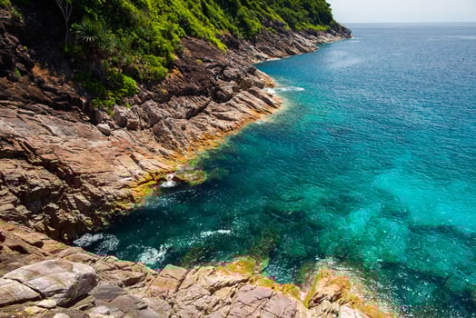 Blue tropical ocean water photo