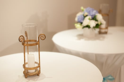 Candle on the table photo