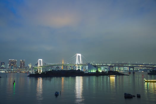 Rainbow bridge in Odaiba, Tokyo, Japan photo