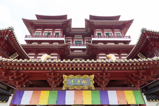 Buddha Tooth relic temple in Chinatown Singapore photo