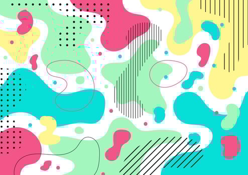 Abstract colorful liquid shape and pebble pattern background texture. vector