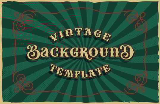 A vector old fashioned background, all elements are in separate groups.