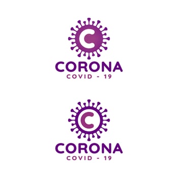 Letter C Corona virus Logo vector