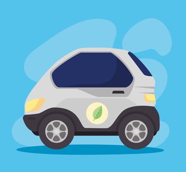 Electric car, environment friendly concept vector