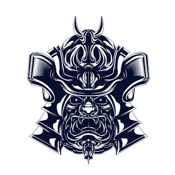 hanzo samurai inking illustration artwork vector