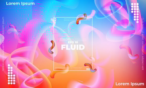 Abstract fluid color pattern of neon color liquid gradient background with modern geometric dynamic motion style Suitable For Wallpaper, Banner, Background, Card, Book Illustration, landing page, vector
