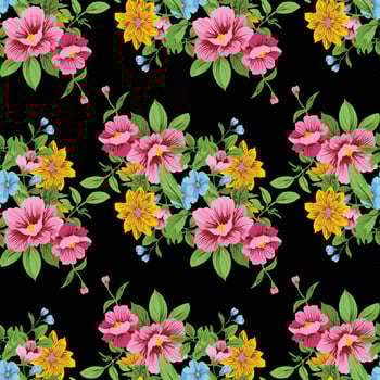 Seamless Floral Pattern cute vintage blossom vector