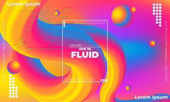 Abstract fluid color pattern of neon color liquid gradient background with modern geometric dynamic motion style Suitable For Wallpaper, Banner, Background, Card, Book Illustration, landing page, vector