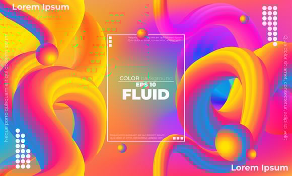 Abstract fluid color pattern of neon color liquid gradient background with modern geometric dynamic motion style Suitable For Wallpaper, Banner, Background, Card, Book Illustration, landing page, vector