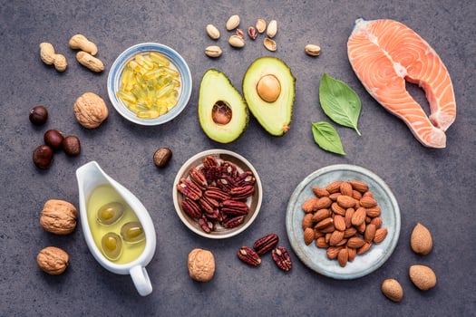Food sources of omega 3 and unsaturated fats photo