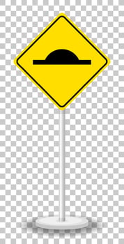 Speed bump traffic sign isolated vector