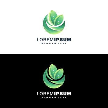Colorful leaf logo vector