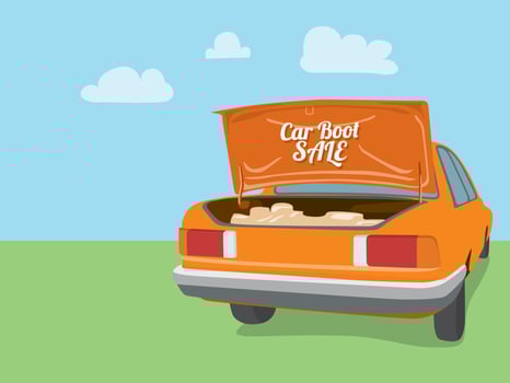 Car Boot Sale on illustration graphic vector