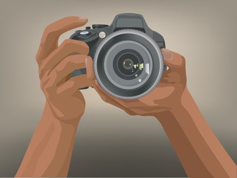 Taking Photos on illustration graphic vector