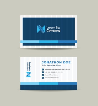 Corporate Business Card Design or Visiting Card And Personal Business Card vector