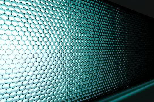 Panel of blue LED lighting photo