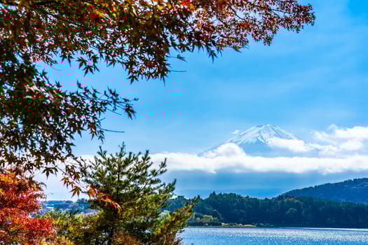 Mt. Fuji in Japan in autumn photo