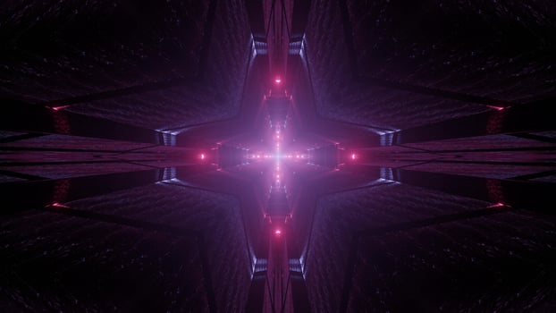 Colorful cross shape 3D kaleidoscope design illustration for background or texture photo
