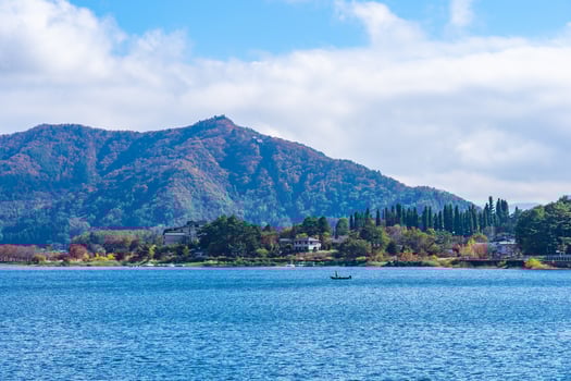 Beautiful landscape around Lake Kawaguchiko in Yamanashi, Japan photo