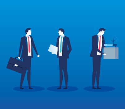 group of unemployed businessmen vector
