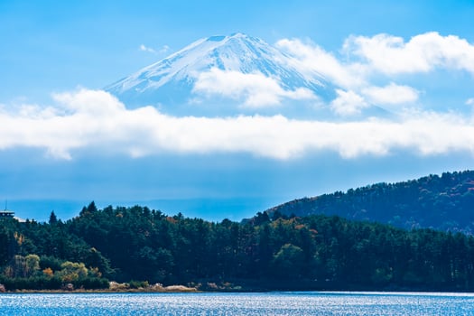 Landscape at Mt. Fuji in Japan in autumn photo