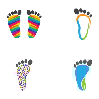 Foot care logo images set vector