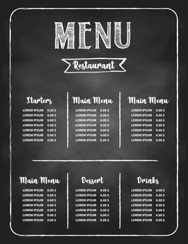 Restaurant food menu design set vector