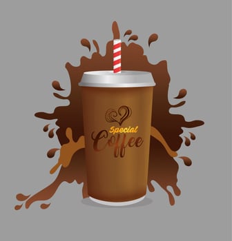 Coffee cup package design vector