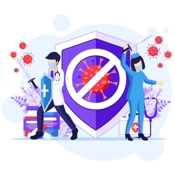 Fight the Virus Concept vector