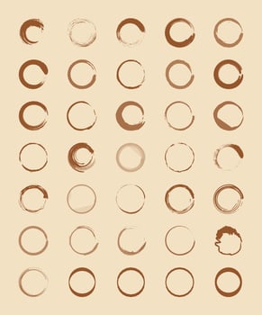 Vector coffee cup stains. menu, bar, cafe, restaurant.