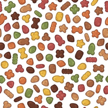 Dry pet food pattern vector