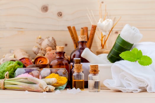 Aromatherapy spa items photo