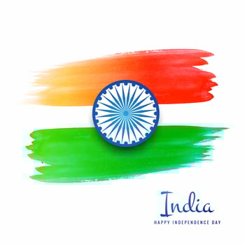 Vector illustration of grungy Indian Flag watercolor background