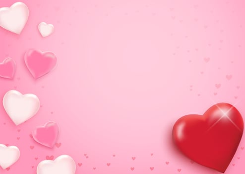 Valentine's day background with hearts. Vector illustration. Wallpaper, flyers, invitation, posters, brochure, banners.