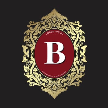 crests design template, ornament Luxury vintage logo, monogram crest for restaurant, real estate ,spa, fashion brand identity vector