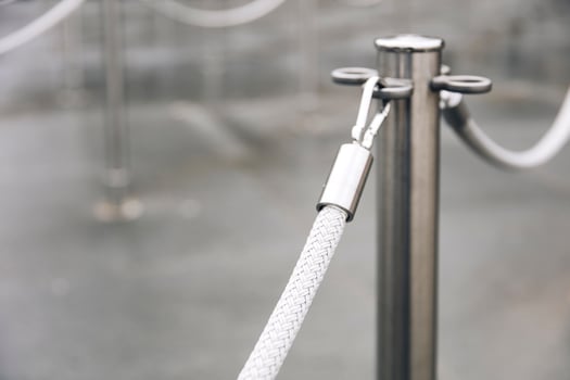 Detail of rope barriers photo