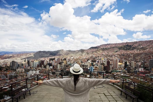 Young woman in La Paz, Bolivia photo
