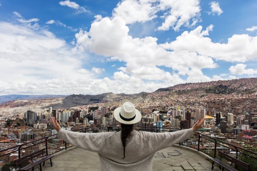 Young woman in La Paz, Bolivia photo