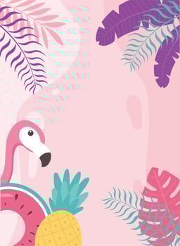 Cute summer vibes background vector