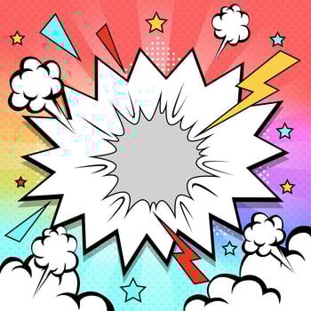 Rainbow Pop art Background Concept vector