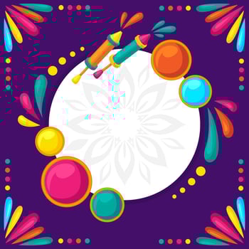 Colorful Holi Background in Flat Design vector