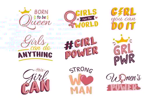 Women's Day Support Quotes vector