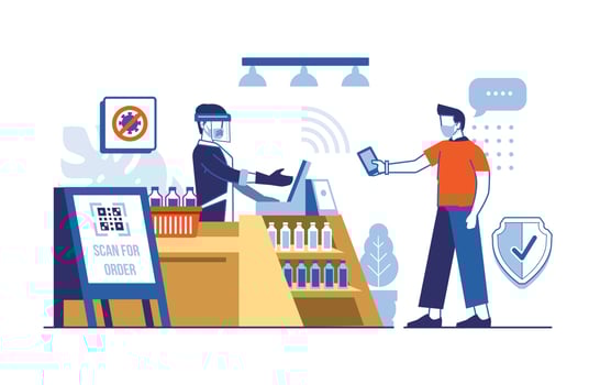 Contactless Payment in Store vector