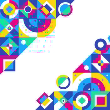 Geometric Abstract Shapes Decoration Background vector