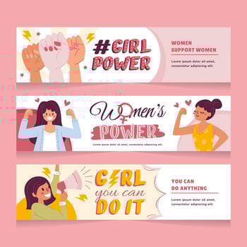 Women's Day Support Banner vector